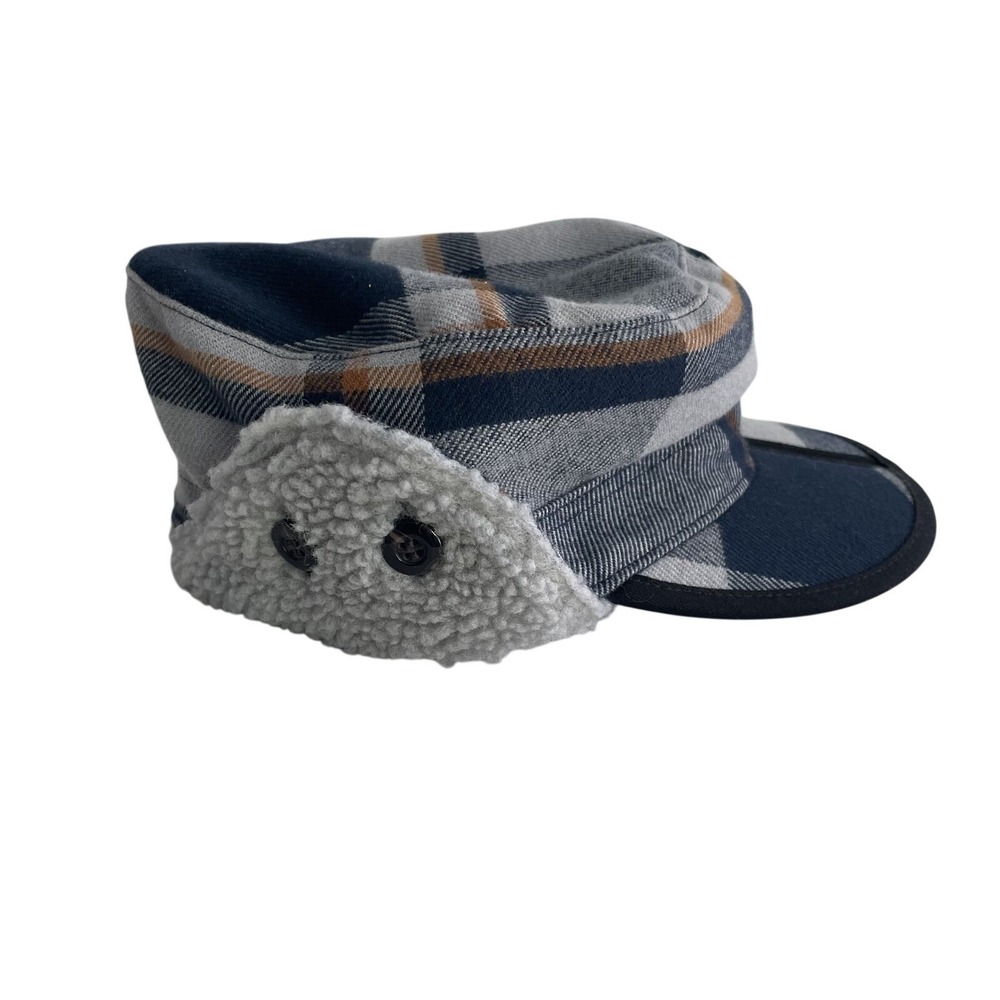 Outdoor Research Yukon‎ Cap Small Navy Plaid Sherpa Lined Winter Hat